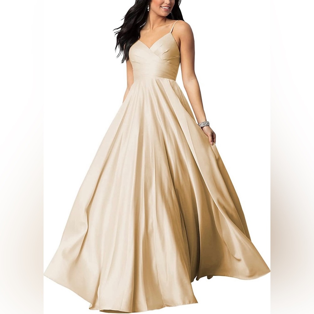 Satin Champagne Dress